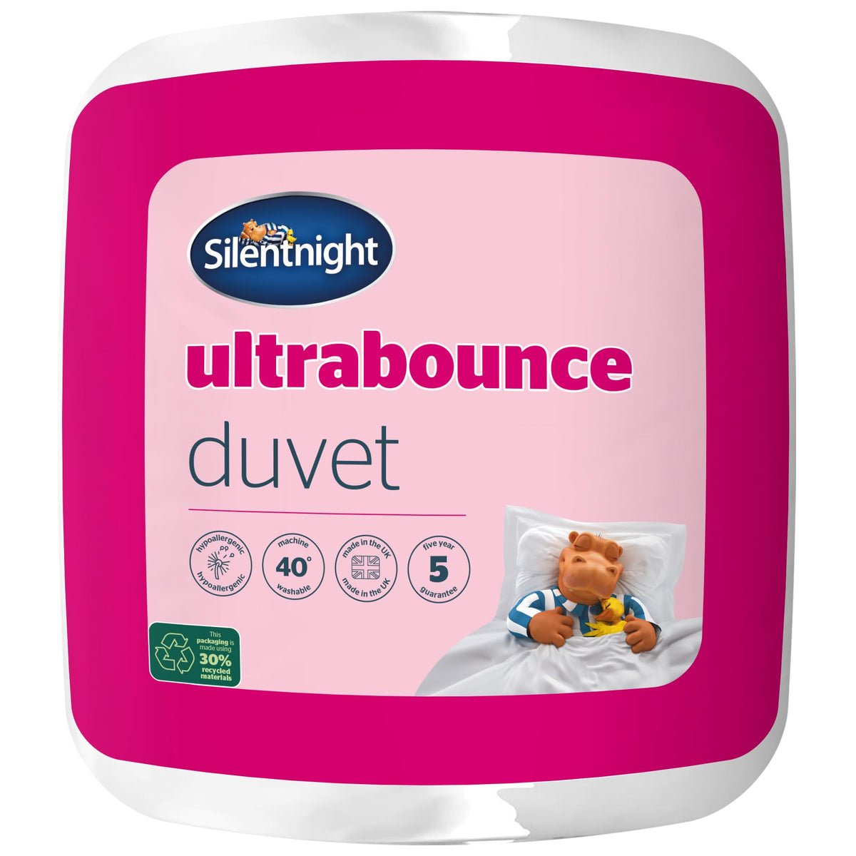 Silentnight Ultrabounce 13.5 Tog Double Duvet - Thick Warm Winter Duvet Quilt Hypoallergenic and Machine Washable - Double Bed, White