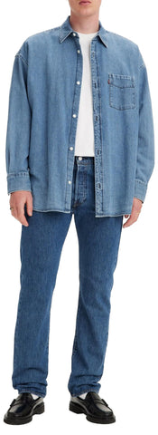 Levi's Men's 501 Original Fit Jeans, Stonewash, 38W / 32L