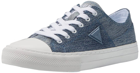 Guess Women's PRANZE Sneaker, Blue Denim, 9