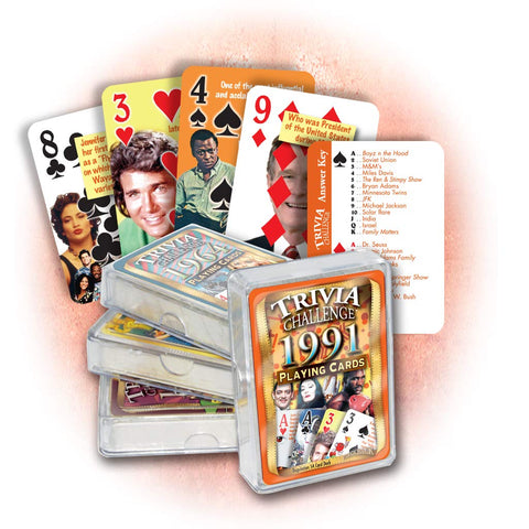 Flickback 1991 Trivia Playing Cards Birthday