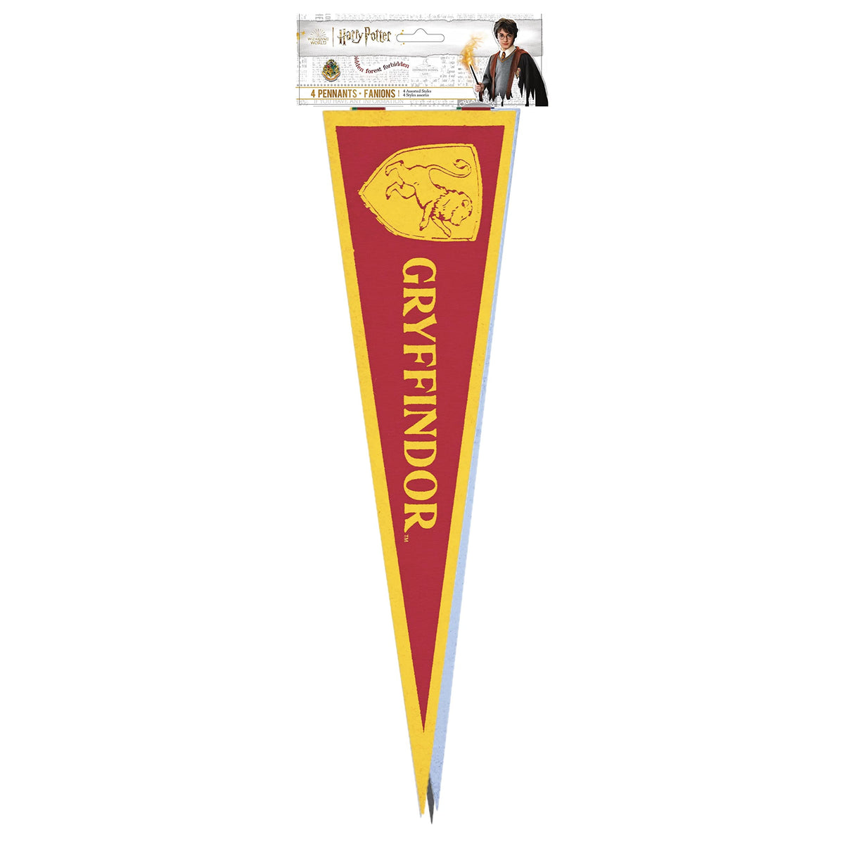 Unique 23591 Harry Potter Fabric Pennant Banners Party-Pack of 4, Multicolour