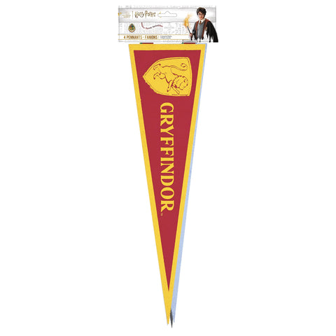 Unique 23591 Harry Potter Fabric Pennant Banners Party-Pack of 4, Multicolour