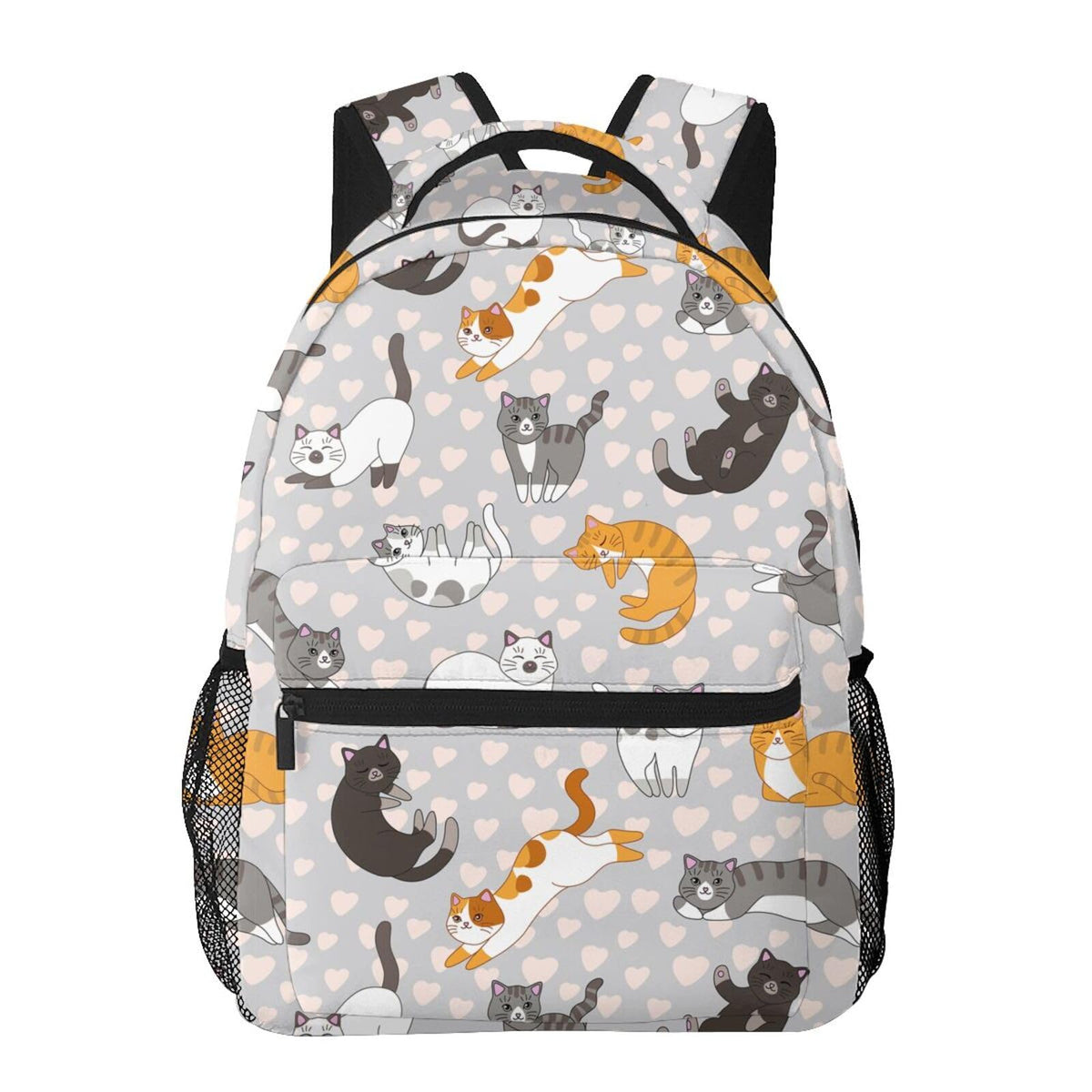 HKHEHOP Cute Cat Kawaii Kitten Backpack For School Laptop Bags Bookbag Big Casual Daypack For Student Girls Boys Kids Teens Travel Sports Work
