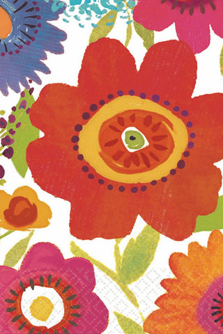 Amscan Disposable Paper Table Cover with Floral Splash Print, 54 x 102, Multi