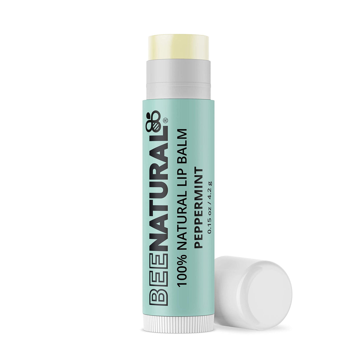 Bee Natural - 100% Natural Moisturising Lip Balm, Peppermint Flavour, 4.2 g