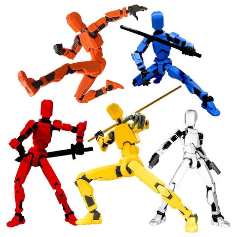 KING-LINK T13 Action Figure Multi-Jointed Movable and 3 Types of Hands 3D Titans Figure Multi-Jointed Movable Titan 13 Action Figure N13 Action Figure (5 PCS)