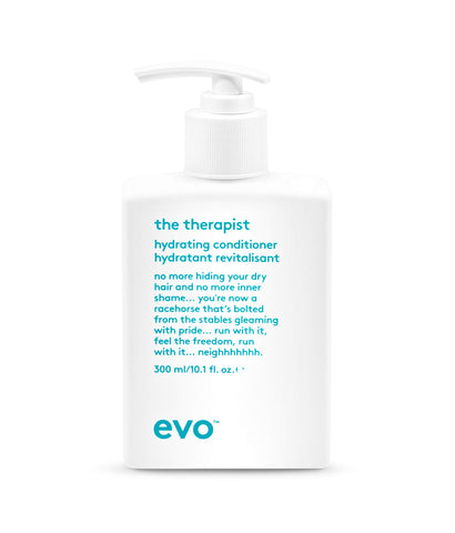 evo The Therapist Hydrating Conditioner - Hydrates, Strengthen and Softens to Improve Shine - Protects Colour Treated Dry Hair, Helps to Detangle - 300ml / 10.1fl.oz