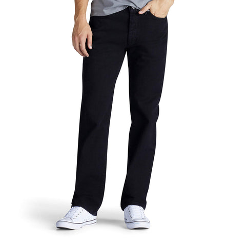 Lee Women's Relaxed Fit Straight Jeans, Double Black, 42 IT (28W/30L)