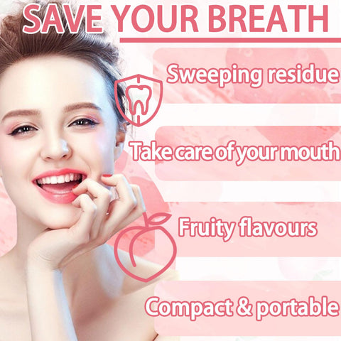 Travel Size Mouthwash 40 Pack,Peach Flavored Mini Mouthwash Travel Size for Fresh Breath,Individual Packaged Hotels Portable Travel Size Toiletries Products
