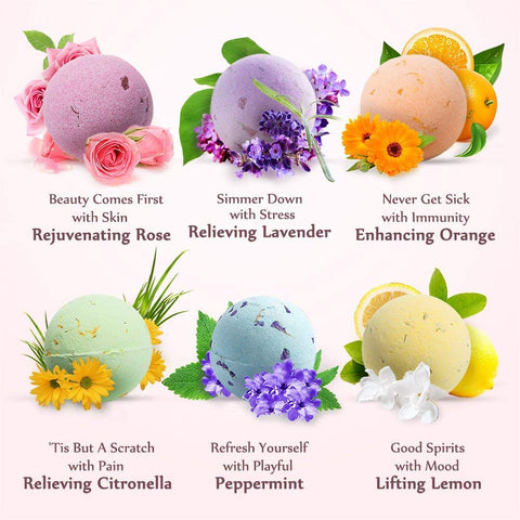 Bath Bombs Gift Set, TTRwin Natural Vegan Spa 12 Fizzy Bubble Bath Bomb Kit with Different Organic Essential Oils?Birthday Gift idea for Her, Women, Men, Kids and Teen Girls