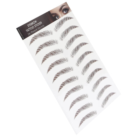 6D Eyebrow Tattoo Sticker Professional Waterproof Eyebrow Transfer Sticker Eyebrow Makeup Tool for Women and Girls (Brown)(BROWN-03)