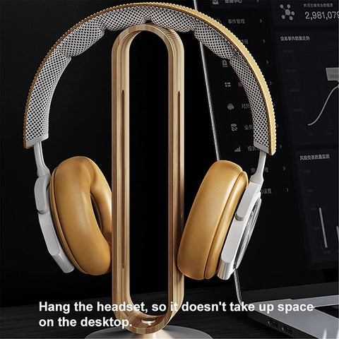 FEDRUI Headphone Stand, Headset Holder, U-Shaped Bamboo Gaming Headset, Headphone Stand for Most Headphone, Gaming Headphone