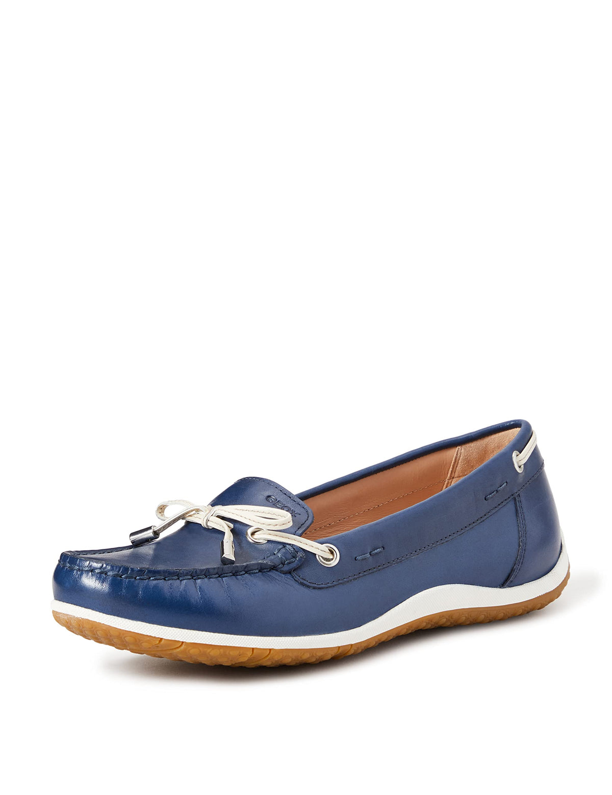 Geox Women's D Vega Moc B Mocassins, Blue (Blue/Skin C4ea5), 5.5 UK