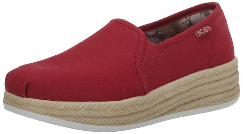 Skechers Women's Urban Highlites. Espadrille Slip On. Platform, RED, 7