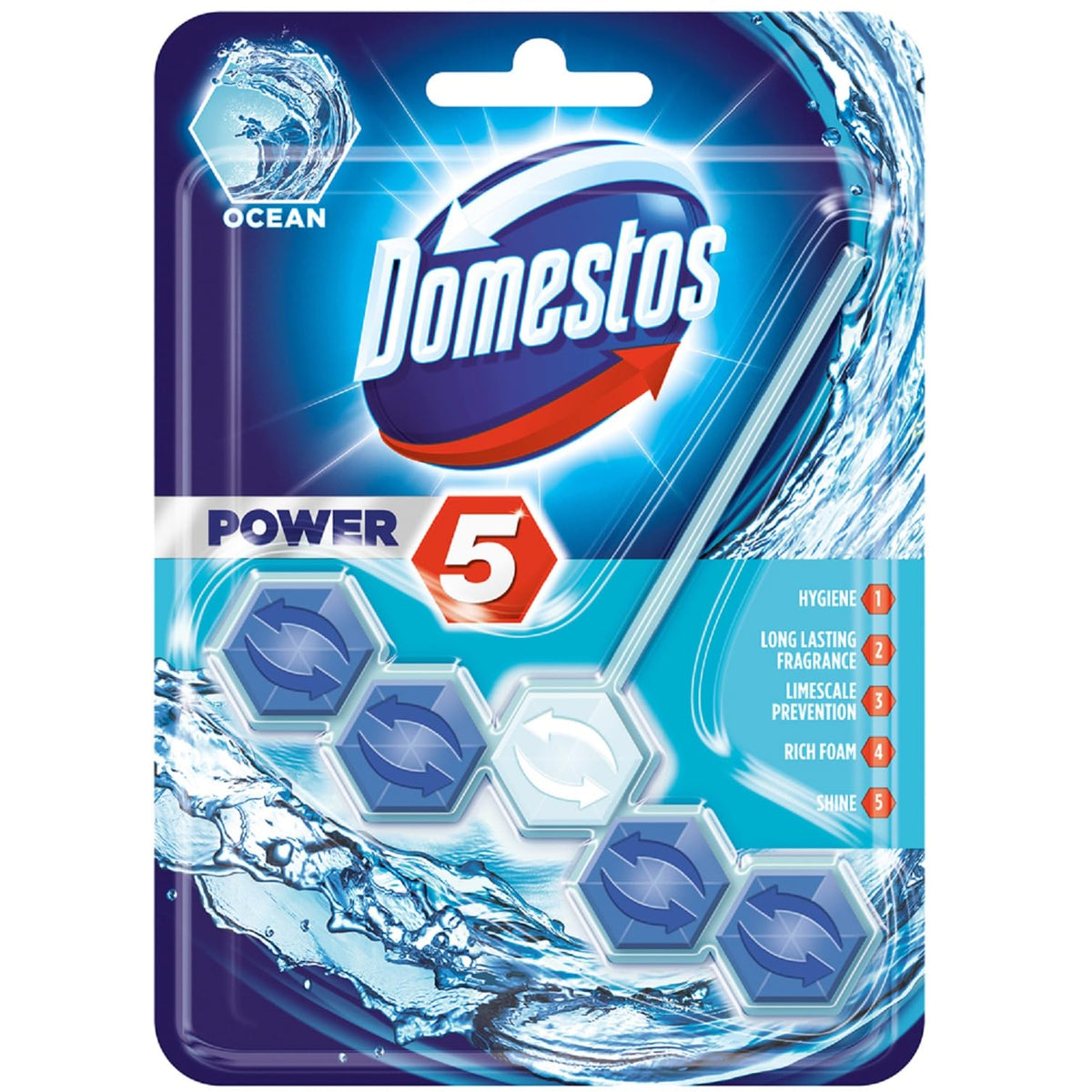 Domestos 5 Ocean Rim Block Power, 55 g