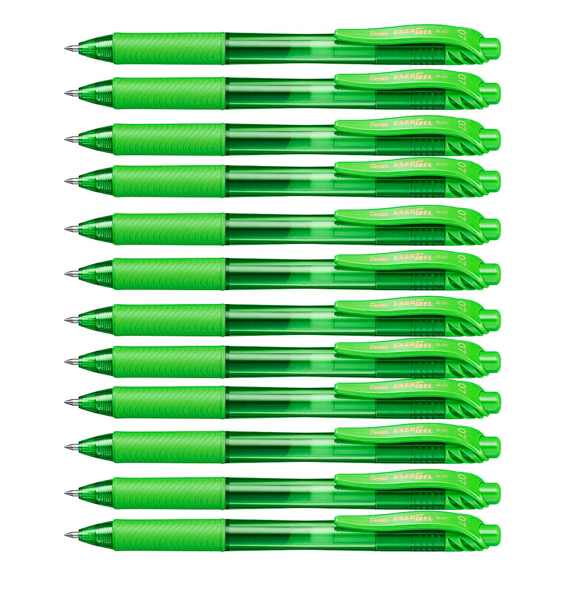 Pentel EnerGel BL107-C Retractable Gel Rollerball Pen 12 St?ck Light Green