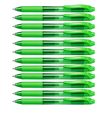 Pentel EnerGel BL107-C Retractable Gel Rollerball Pen 12 St?ck Light Green