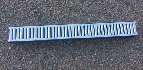 4 x Heavy Duty A15 Galvanised Grating 1 metre Length Storm Drain Channel