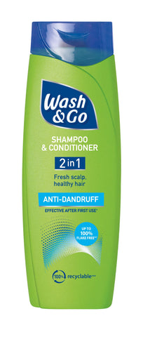 Wash & Go 2 in 1 Anti-Dandruff Shampoo and Conditioner X 9 bottles
