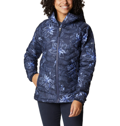Columbia Women's Powder Lite Hooded Jacket, Nocturnal Aurelian Print, XS