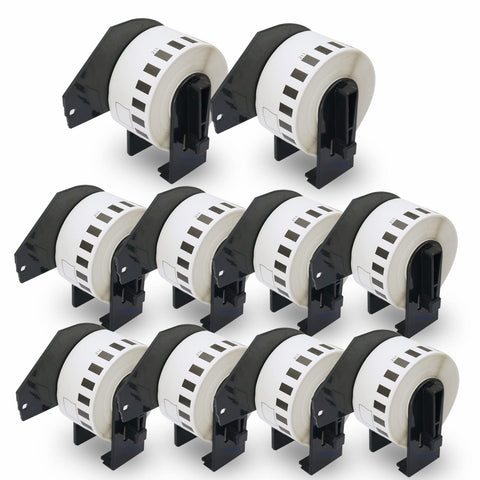 BETCKEY - 10 Rolls DK-22211 Labels, 29mm x 15.24m, 10 Continuous Length Film Labels Compatible with Brother QL Label Printers