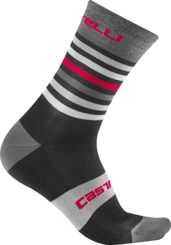 Castelli Gregge 15 Sock (S/M, Black/Red)