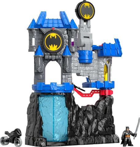 Fisher-Price Imaginext DC Super Friends Batman Toy, Wayne Manor Batcave Playset with Figure Batcyle & Accessories for Ages 3+ Years