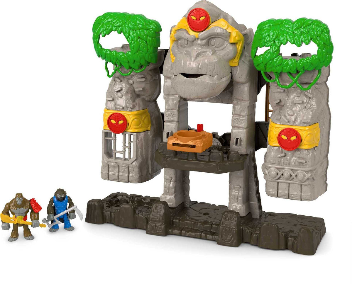 Fisher-Price Imaginext Preschool Toy Gorilla Fortress Playset with Poseable Figures & Accessories for Pretend Play Ages 3+ Years