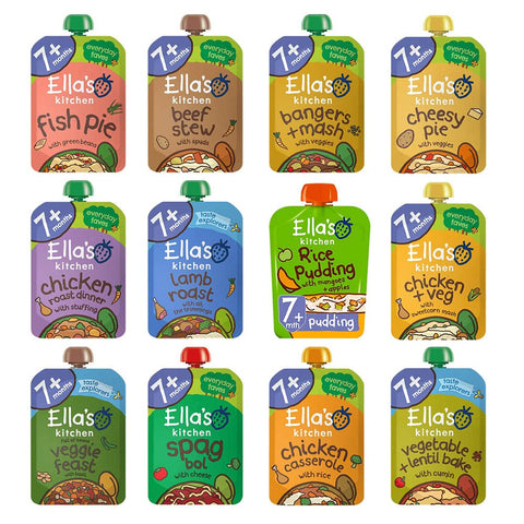 Ellas Kitchen Stage 2 Mixed Case Selection from 7 Month 11 x 130g + 1 x 80g