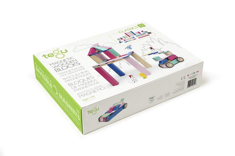 42 Piece Tegu Magnetic Wooden Block Set, Blossom, 1-99 years old