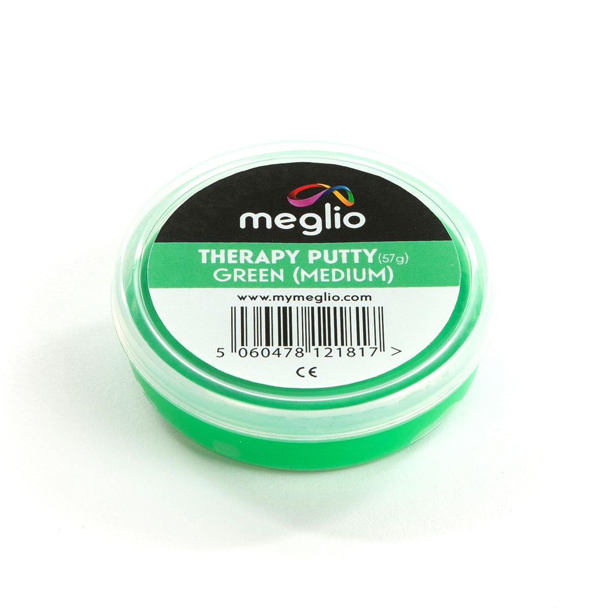 Meglio Therapy Hand Putty 57g - for Hand Exercises Targeting Hand Recovery and Rehabilitation, Strength Training and Stress Relief, Variable Resistive Strength (Green (Medium))