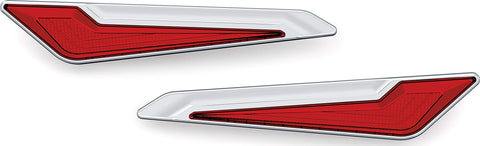 Kuryakyn 3254 Motorcycle Lighting Accessory: Omni LED Run/Turn/Brake Side Saddlebag Inserts for Honda Gold Wing 2018-20, Chrome, 1 Pair
