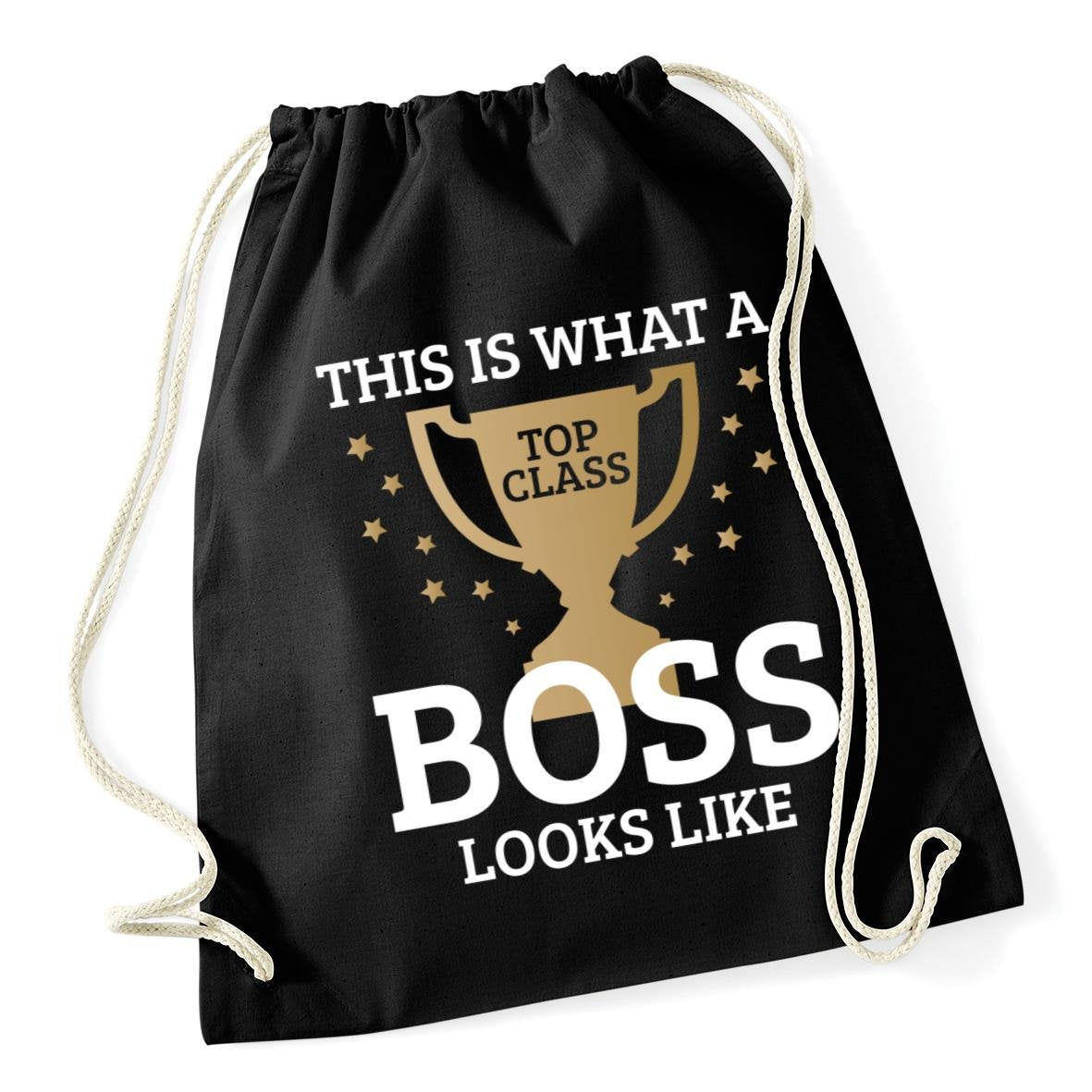 HippoWarehouse This is What a Top Class Boss Looks Like Drawstring Cotton School Gym Kid Bag Sack 37cm x 46cm, 12 litres
