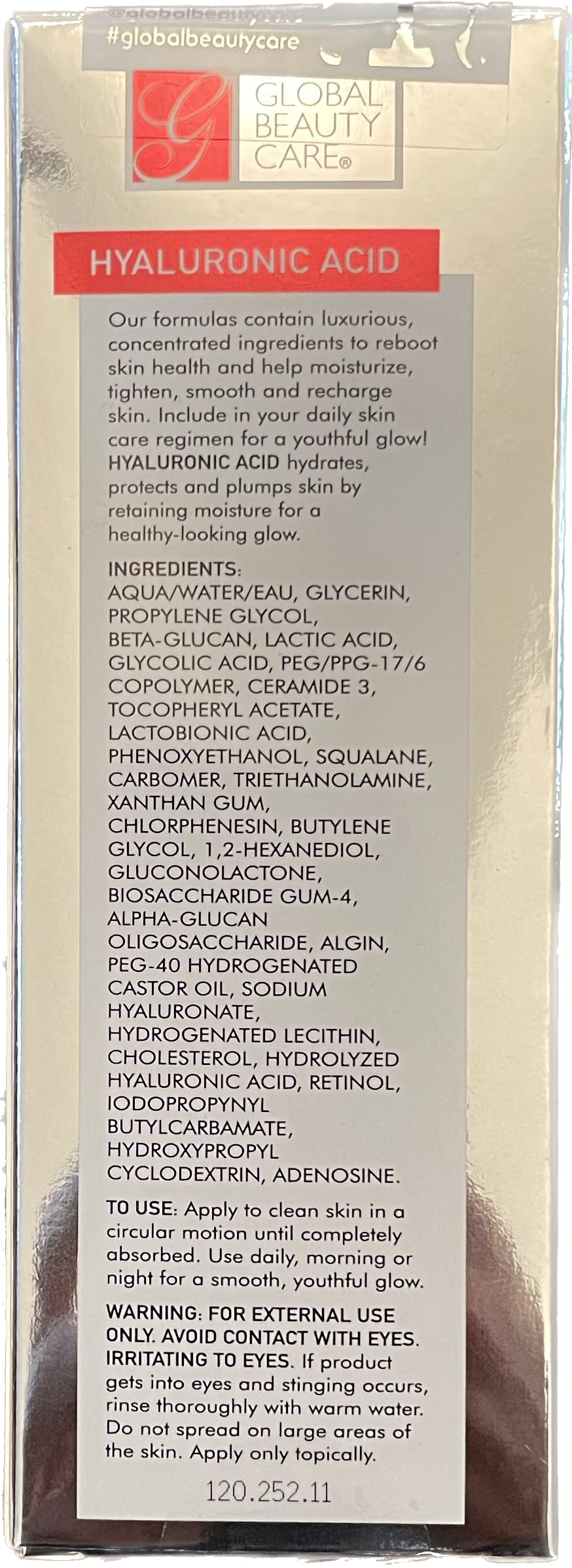 Global Beauty Care Hyaluronic Acid Facial Serum 1oz