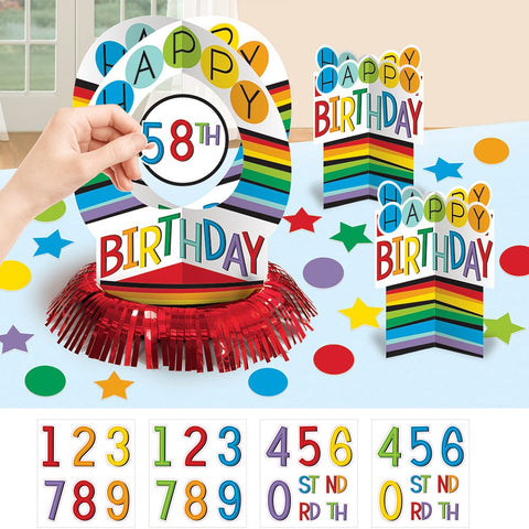 Amscan Add Any Age Rainbow Table Decorating Kit