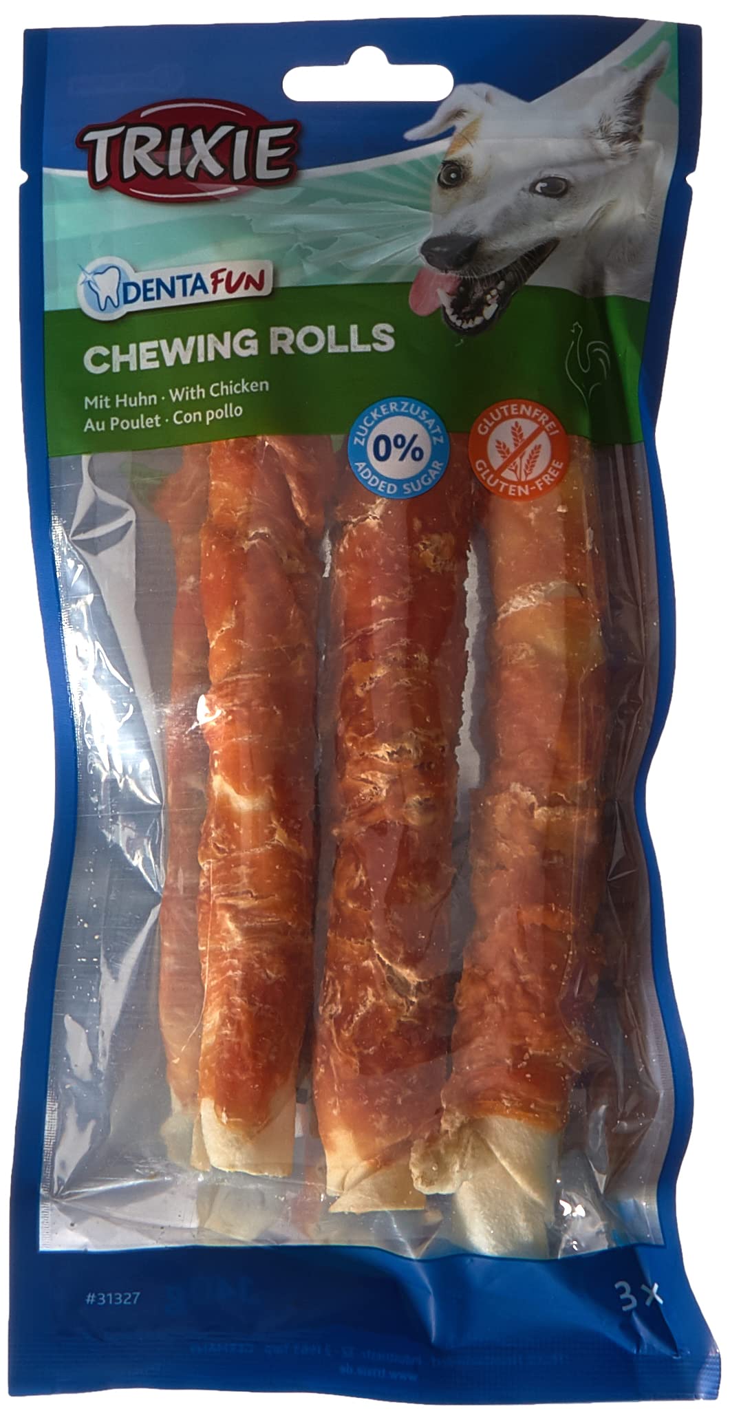Trixie Denta Fun Chewing Sticks with Chicken, 3 Sticks 140 g