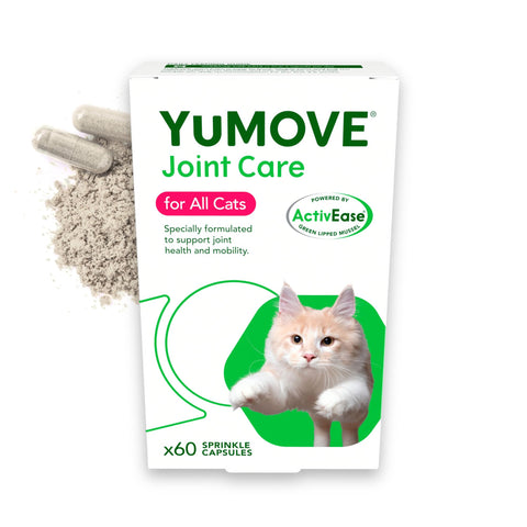 YuMOVE Cat | Joint Supplement for Cats, with Glucosamine, Chondroitin, Green Lipped Mussel, All Ages and Breeds | 60 Capsules