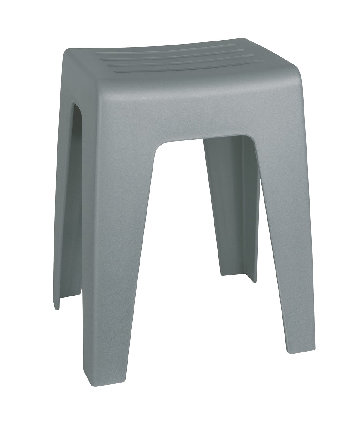WENKO Kumba Bathroom Stool Grey - Stool, Beanbag, Living Stool, Polypropylene, 38 x 47 x 32 cm, Grey