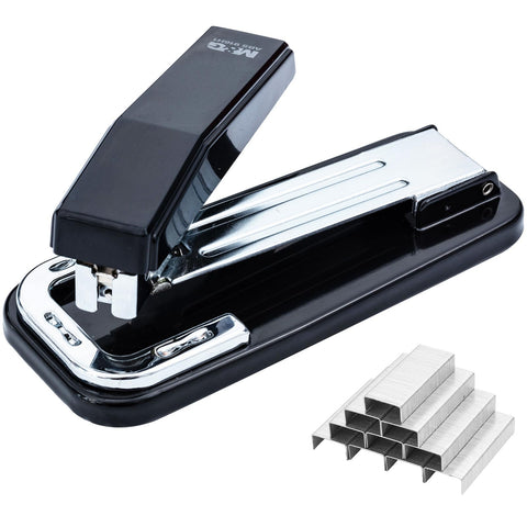 M&G Desktop Stapler Swing-Arm Stapler with 50 Sheet Capacity, 360 Rotation Design, Swivel Stapler with 1000 Staples for Booklet Binding, Durable Staplers for Office School Home (Black)