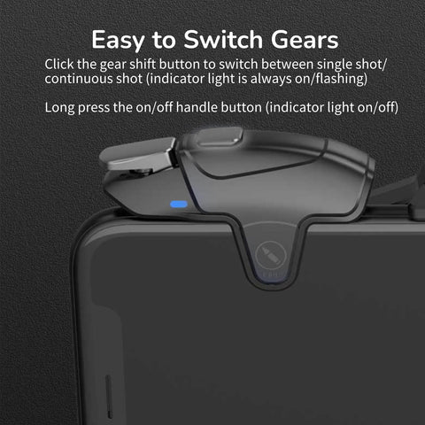 Yoidesu Mobile Game Controller with Cooling Fan, Mobile Game Trigger Joystick Gamepad, RGB Light, 3 Speed Wind, Long Battery Life, Foldable Portable Gaming Radiator for Phone