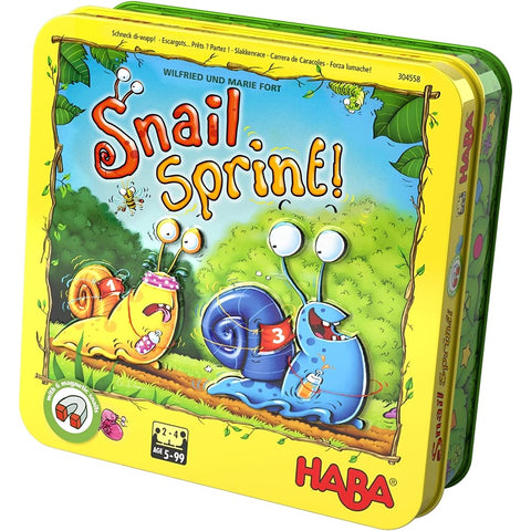 HABA Snail Sprint - Creep, Crawl and Race to The Finish Line in This Secret Identity Roll & Move Game of Luck and Choice for Ages 5+