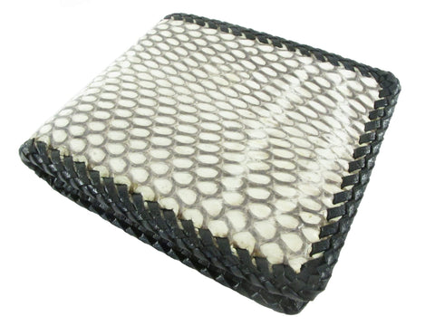 Pelgio Genuine Cobra Snake Skin Leather Handmade Cowboy Bifold Wallet (Natural)