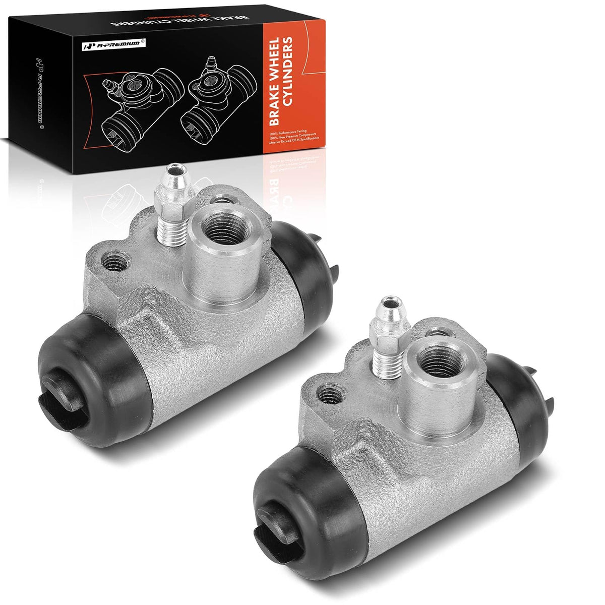A-Premium Rear Drum Brake Wheel Cylinder Compatible with Nissan Models - Versa 2008 1.8L, Versa 2009-2011 1.6L, 4-Wheel ABS, 2-PC Set - Replace# 44100ED010