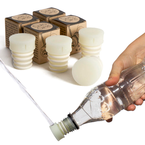 CuloClean Portable Bidet for Toilet, Travel, or Camping. Compatible with Every Bottle. Discreet, Sanitary or Travel Shower. Attachable Stopper. Backcountry Bidet Nozzle (4pcs Glow in the dark)