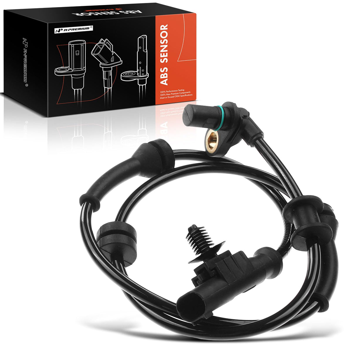 A-Premium ABS Wheel Speed Sensor Compatible with Nissan Models - Armada 2013-2015, Titan 2012-2015, V8 5.6L - Front Driver or Passenger Side, Replace# 47910-9FF0A, 479109FF0A