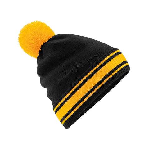 Beechfield Stadium Beanie - Black/Gold