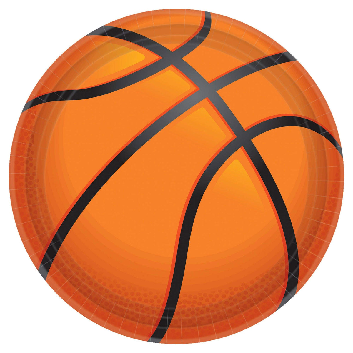 Amscan Orange Nothin' But Net Round Plate - 10.5" (Pack of 18) - Perfect for Sports Fans & Enthusiasts
