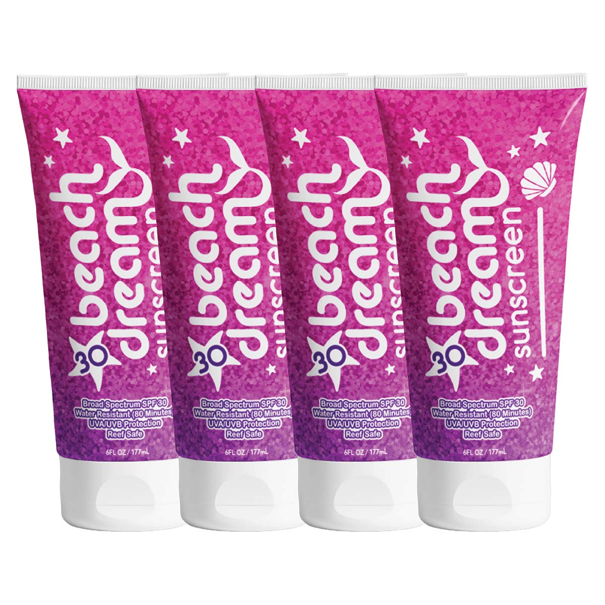 Beach Dream Reef Safe Sunscreen (4 Pack, SPF 30)