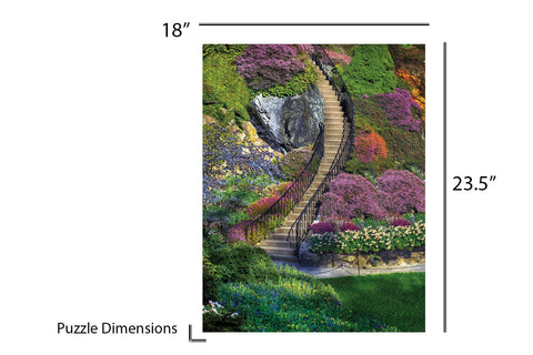 Springbok's 350 Piece Jigsaw Puzzle Garden Stairway - Made in USA
