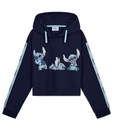 Disney Stitch Hoodie for Girls - Cropped Top for Girls and Teenagers 7-14 Years - Stitch Gifts (9-10 Years, Navy Hoodie)